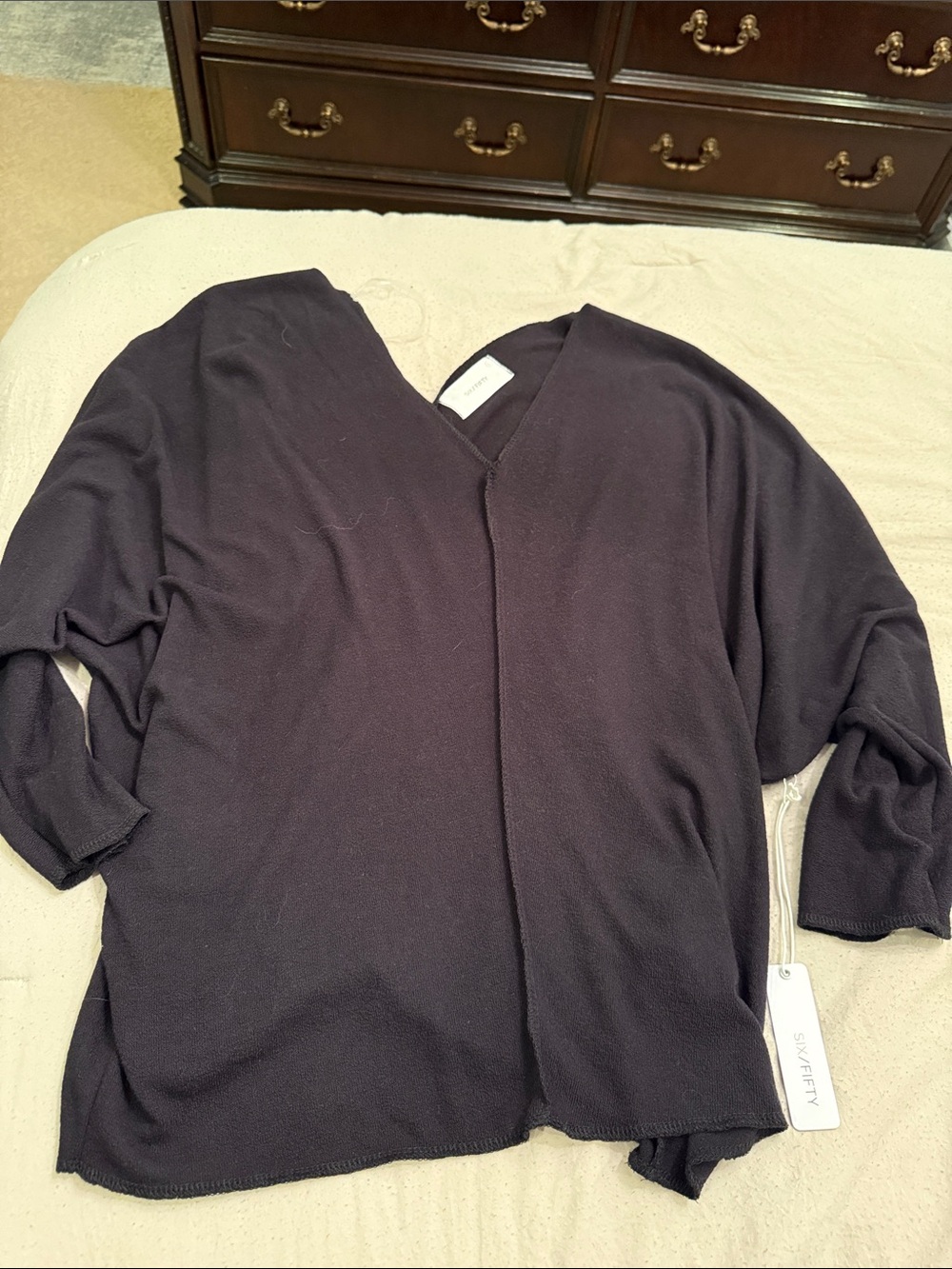 Smythe Black V-Neck Women's Sweater